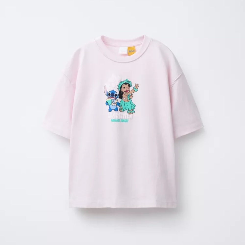 Zara Lilo & Stitch Hawaii Sunset t shirt for girls